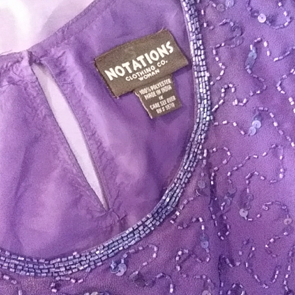 Purple Sequined Top - Picture 4 of 5